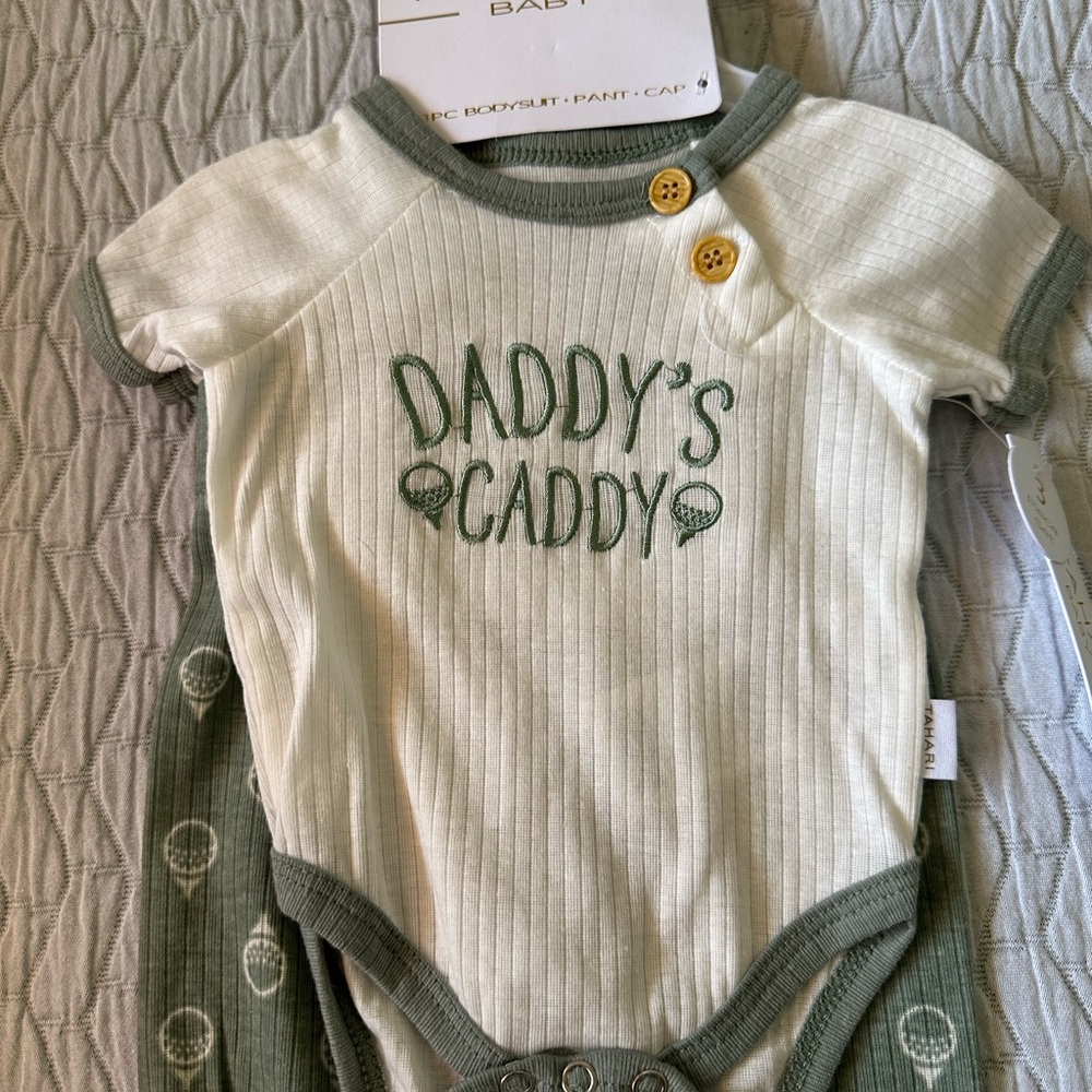 Tahari White and Green Bodysuit Matching Set